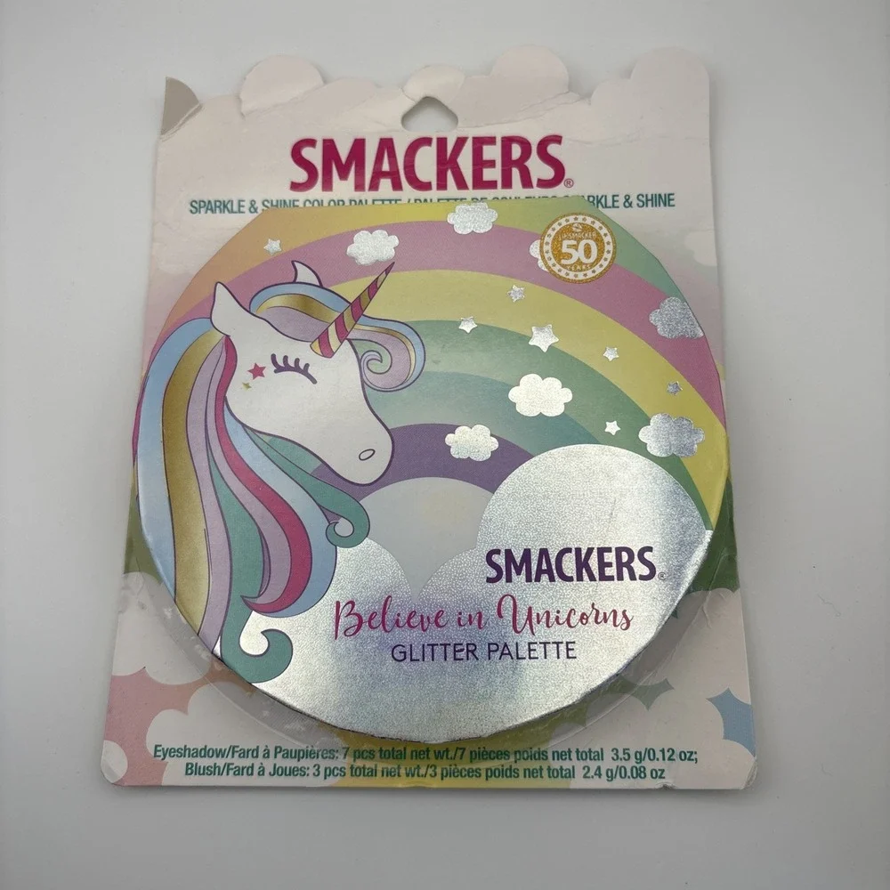 Smackers Sparkle & Shine Unicorn Color Palette, 7 Eyeshadow 3 Blush Makeup NEW